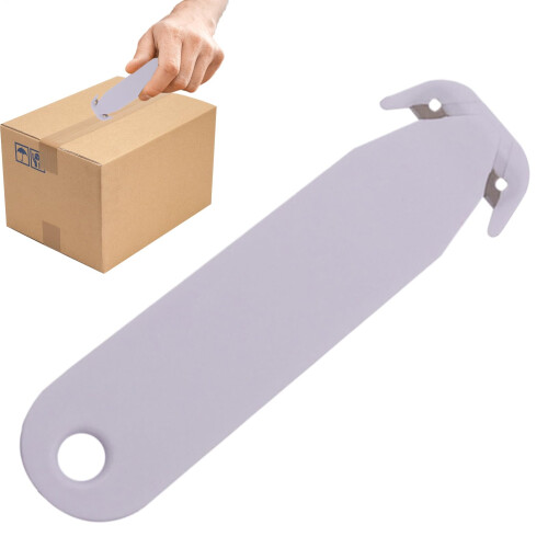 Retractile Cutter Utility Knife for Safety Box Cutting, Professional Multi-Functional Tool, White, Compact Design