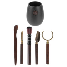 Tea Ceremony Six Gentlemen Set Ceramic Kungfu Tea Set with Tea Tub for Friends - Practical and Elegant Design