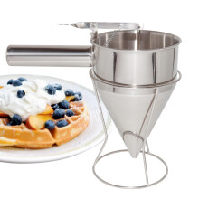 Dough Dispenser Stainless Steel Batter Pourer Funnel for Baking, 16 Oz Capacity, Easy Pour Design, Kitchen Tool