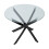 Living And Home Minimalist Round Glass Coffee Table Home Dining Table 120cm Dia 3