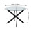 Living And Home Minimalist Round Glass Coffee Table Home Dining Table 120cm Dia 6