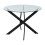 Living And Home Minimalist Round Glass Coffee Table Home Dining Table 120cm Dia 1