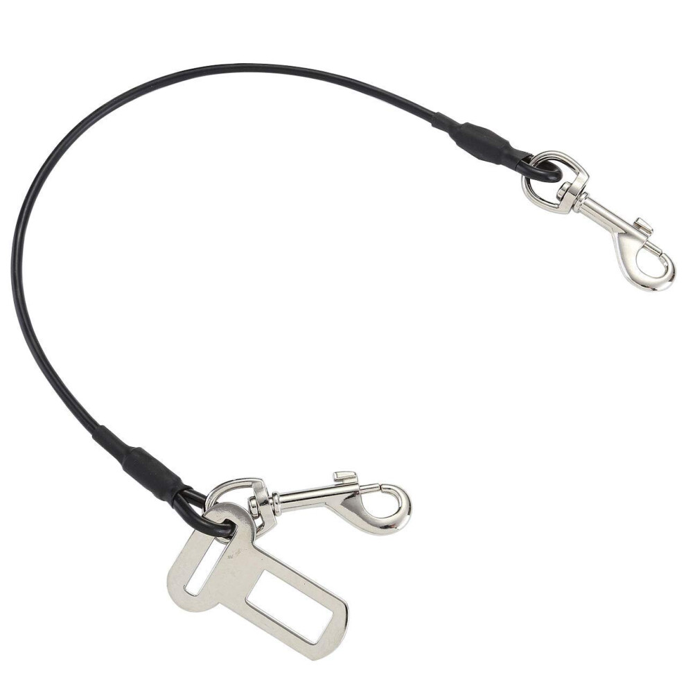 Chew Proof Dog Car Seatbelt Safety Restraint Stainless Steel Tether Cable 24 Inch Puppy Vehicle Seat Belt Strap S Size 6482260891491