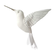 Hummingbird Pendant Hanging Decoration Handmade White Figurine Ornament for Hotel Room Decor, Creative Artwork