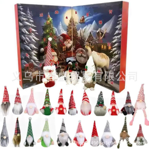 (Christmas Gnome Advent Calendar Style C, 24 Gnomes) Christmas 2025 ...