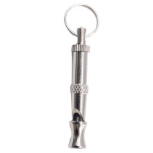 Loud Dog Whistle Adjustable Pitch for Training, Silver Metal Sound Whistle for Pets, Durable Dog Training Supplies