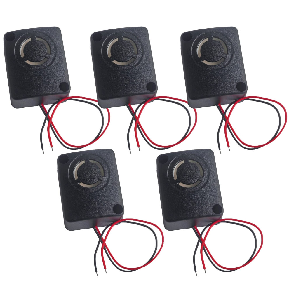 12V Dc Black Mini Piezo Alarm Siren 110Db Anti-Theft Buzzer For Car And Insurance Safes (Pack Of 5) 6447073876400