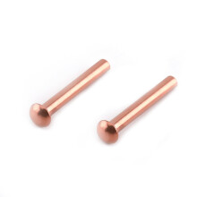 Solid Rivet 50 Pcs T Shape Copper Round Head Fasteners M4 4x30mm 0.16 Inch Dia 1.18 Inch Length Corrosion Resistant