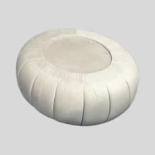 (Silver Velvet, Round Foot Stool ) Velvet 5 Seater Corner Sofa, Coffee Table, Footstool Upholstered Sofas For Living Room