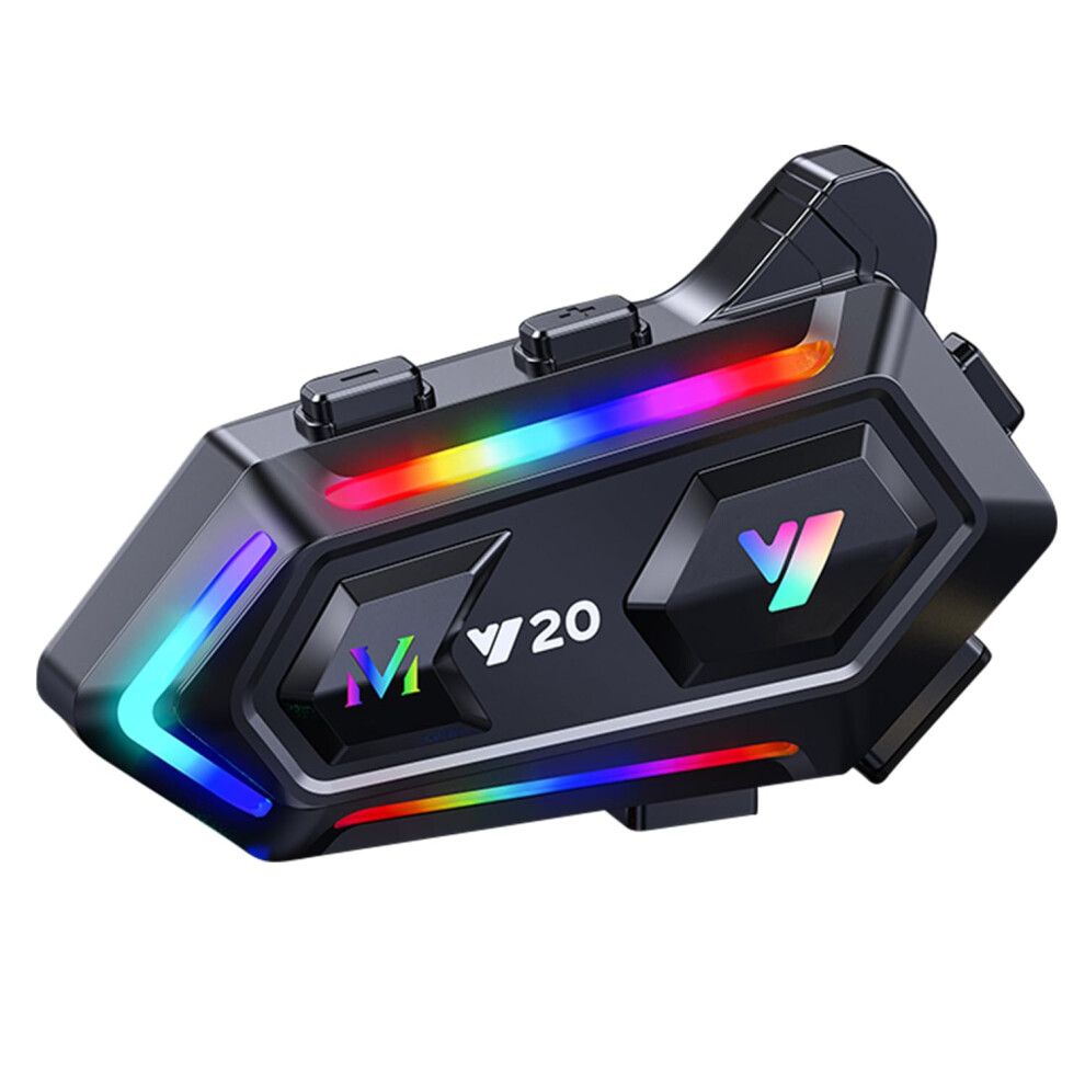 Y20 Motorcycle Helmet Bluetooth Headset With Hifi Stereo, Noise Reduction, 1000Mah Battery, Ipx6 Waterproof, Rgb Speakers 6482260892207