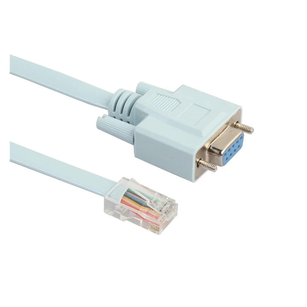 Usb Console Cable Rj45 Cat5 Ethernet To Rs232 Db9 Serial Female Rollover Adapter Cable For Routers - 6Ft Blue 6482260892214