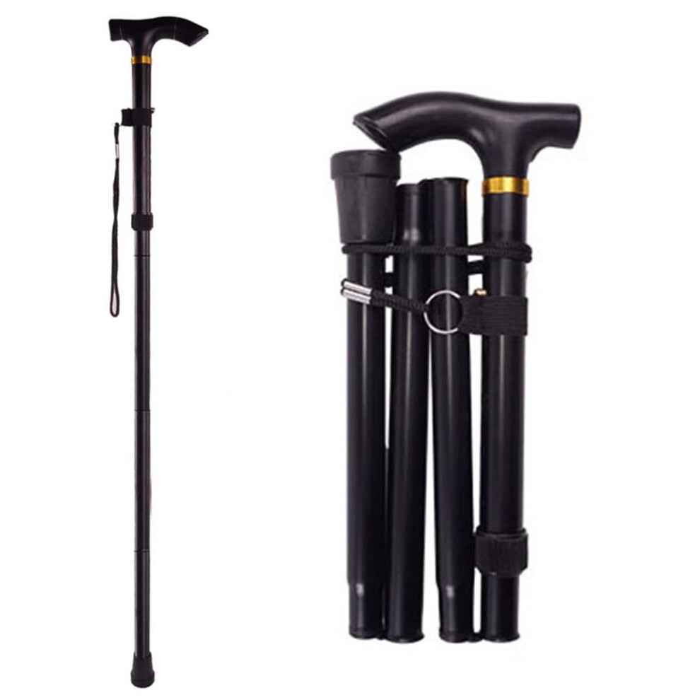 Collapsible Walking Cane for Seniors, Adjustable Lightweight Folding Cane for Women & Men, Durable Mobility Stick for Balance