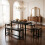 Living And Home 5-Piece Extendable Dining Table Set in Black 2