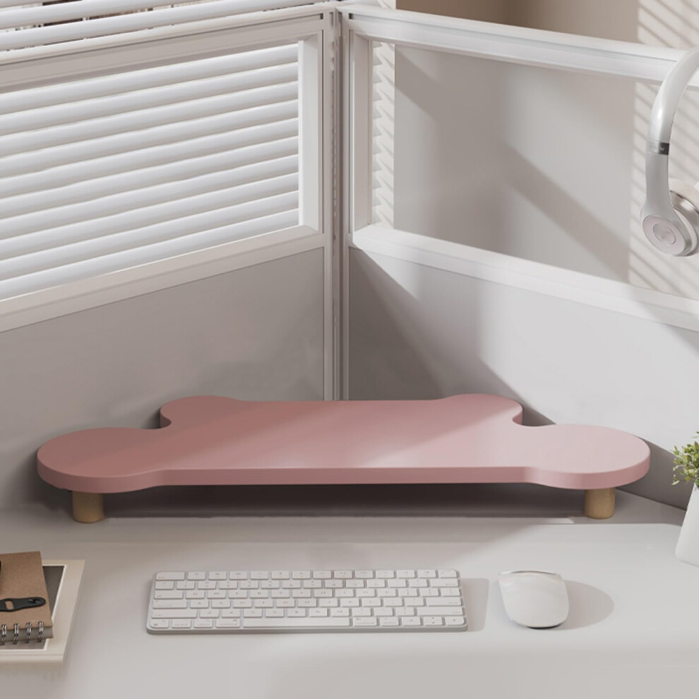 Computer Monitor Corner Stand, Wood Space Saving Shelf For Tablets And Laptops, 1 3/4 Inch Height, Study Room Compatible 6947110389660