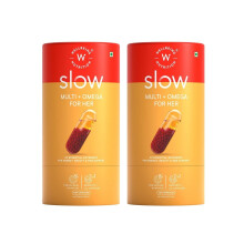 WELLBEING NUTRITION Slow multi + omega for her Multivitamin capsule for Women - 60 Capsules Pack of 2