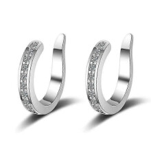 (Silver) Fixura Ear Clips, Pierceless Ear Cuff, Thin Chunky Ear Cuffs Non Piercing