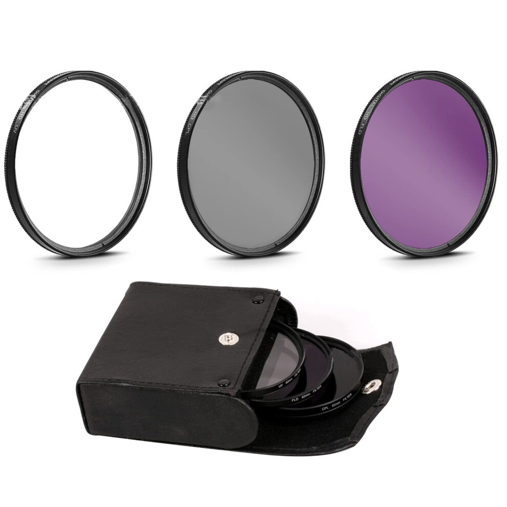 Uv Cpl Fld Digital Camera Lens Filter Set With Storage Bag For Canon Nikon Sony Dslr Mirrorless Cameras 6947110390024