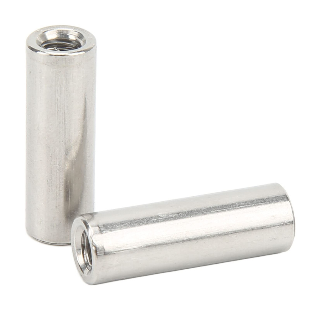 M6 Female Thread Coupling Nut Kit, 20Pcs 304 Stainless Steel 30mm Length Round Connector Nuts for Home and Machinery Maintenance-image-OPC-PJXDDTN-NEW