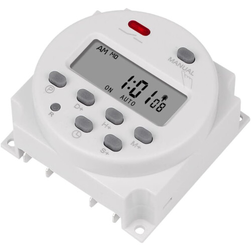 CN101S 12V Digital LCD Timer Switch 1 Second Interval 7-Day Programmable Time Control for Home Automation 1