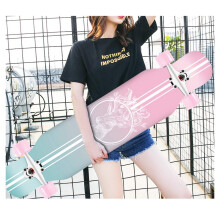 Skateboard Standard Skateboards Complete Longboard 8-Ply Maple Double Kick Concave Aluminum Alloy for Beginners Youth Adults Color D