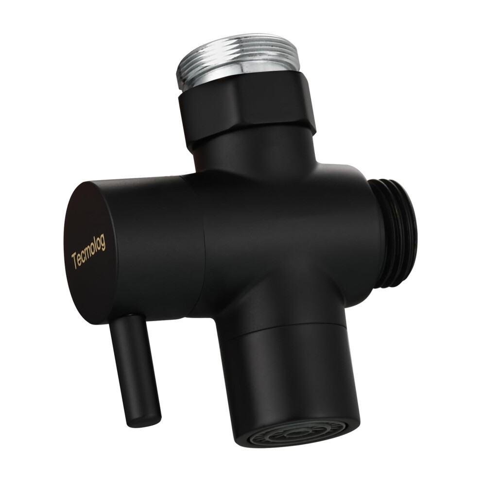 Brass Faucet Diverter Valve With Aerator, M22 To M24 Male Threaded Adapter, Black 3-Way Sink Splitter, Model Sba021cb 6482260893402