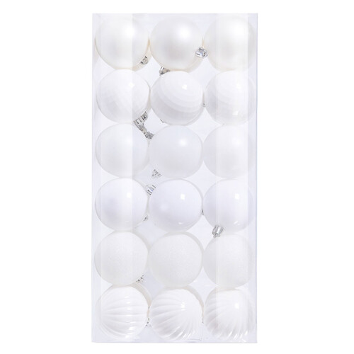 (White) 36 pcs Christmas Balls Christmas Tree Decorations