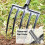 Pitch Fork for Gardening, 4-Tine Heavy Duty Spading Fork, Durable Digging Tool for Compost and Manure Replacement Head 2