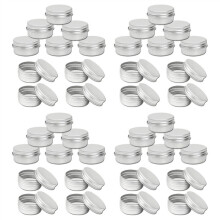 PACK of 100 - 15Ml Aluminium Tin Make Up Candle Pots Capacity Empty Big Cosmetic/Candle/