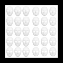 30 Pack 2 Sizes Paper Mache Masks Create Artistic Craft Projects From Wall Decorations To Theater and Halloween Costumes