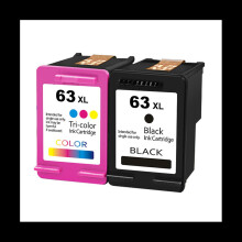 Portátil Conveniente Compatible con HP63 XL Caja de Tinta HP2130 3630 Officejet4520 4650, Negro Colorido Set A