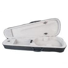 LLhappy-Violin Case 3/4 Size Professional Triangular Shape Hard -Silver Inside Parts New