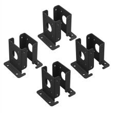 4Pcs Adjustable Wood Fence Pergola Post Base Brackets Kit Heavy Duty Post Anchor Base Brackets for Deck Railing Mailbox
