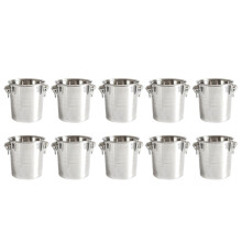 10X Stainless Steel Ice Punch Bucket Wine Beer Cooler Champagne Cooler Portable Bar Party Club Ice Bucket Container 3L
