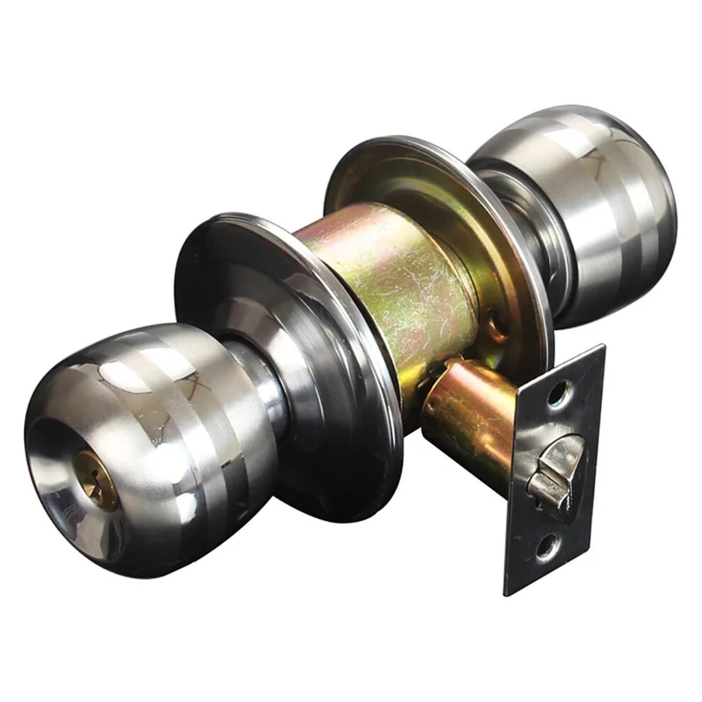 Ball Interior Toilet Door Lock Cylindrical Lock With Round Handle 70Mm Center Distance 1 Piece House Door Lock 6482260894010