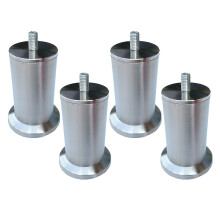Set of 4 Stainless Steel Furniture Legs for Sofa, Bed, Coffee Table, TV Cabinet, 3cm Height with M8 Screws, Silver