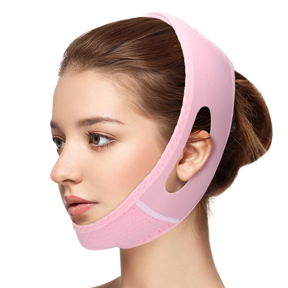 Reusable V-Line Mask Chin Strap for Sleeping, Adjustable Jawline Shaper with Lifting Effect, Comfortable Fit