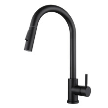Touch Kitchen Faucet 360 Rotation Pull Out Sprayer 304 Stainless Steel High Arc Black Single Handle Mixer Tap