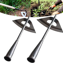All-Steel Hardened Hollow Hoe for Gardening, 2-Inch Weeding Tool, Durable Garden Hoe for Backyard Planting and Loosening Soil