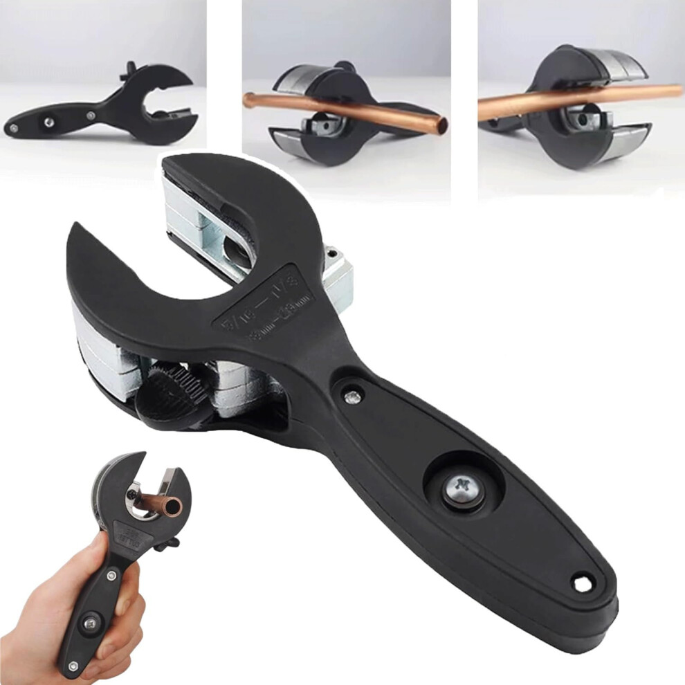 Ratcheting Tubing Cutter 8-29Mm, Copper Pipe Cutter Tool For Pvc, Ppr, And Plastic Hose Cutting, 2-In-1 Ratchet Tube Cutter 6038364505972