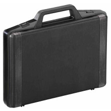 RARAION Black Polypropylene Briefcase Storage Case with Foam Insert