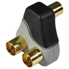 MAXVIEW - Koaxial Y-splitter, 2-vägs, 90 vinklad