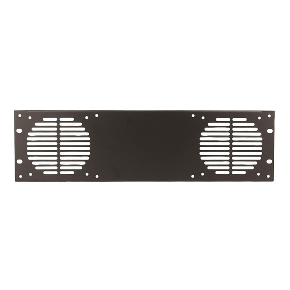 Penn Elcom - 19" Rack Panel Punched For 2 Fans - 3U 3561144162865
