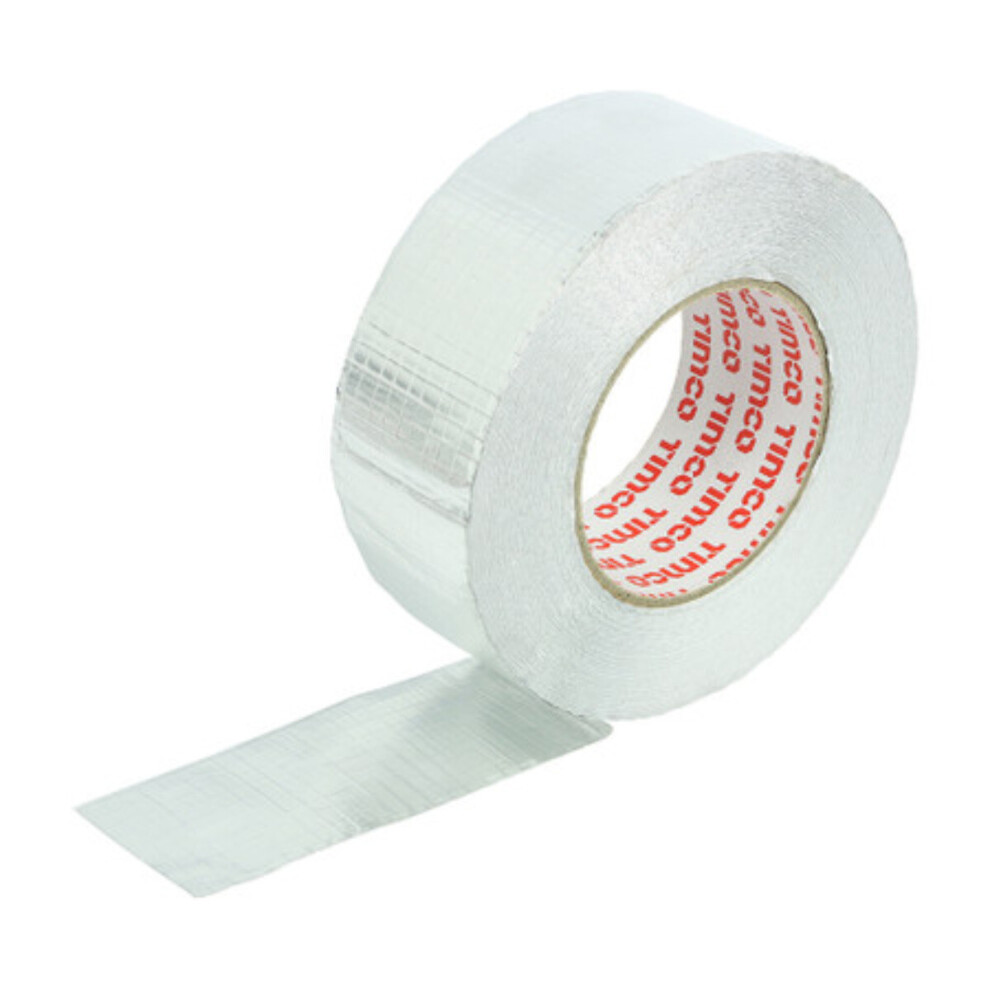 Timco Reinforced Aluminium Foil Tape 45m x 50mm, 1 Pack Roll - AFT50RE
