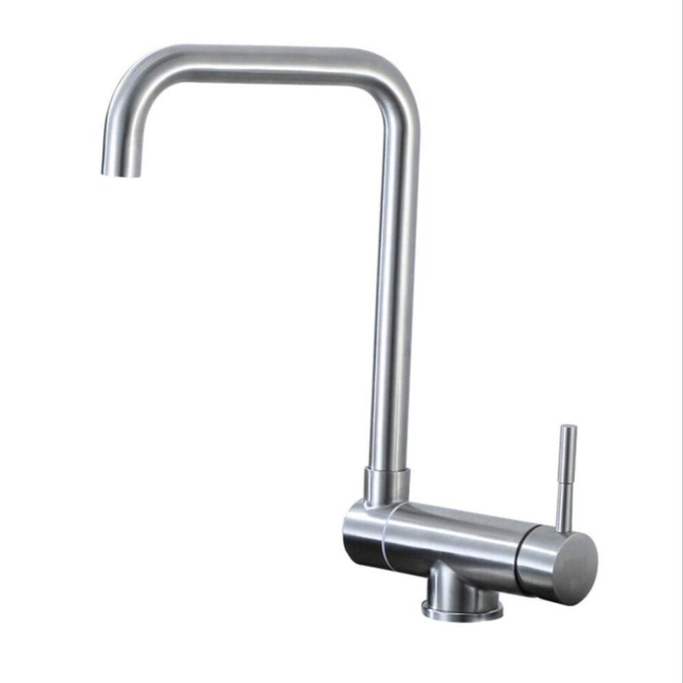 Kitchen Faucets 304 Stainless Steel Brushed Finish Hot And Cold Foldable Rotating Sink Faucet For Modern Kitchens 6447073879913