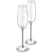 2025 Swarovski Crystalline Clear Crystal Glass Team, 2 Piece Set