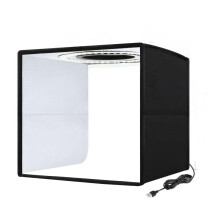 Photo Studio Light Box 11.8"x11.8" Portable Shooting Tent Kit with 2200-5600K Dimmable LEDs and 6 Color Backgrounds for Product Photography