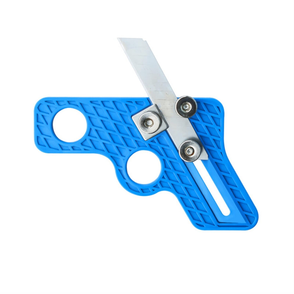 Multifunction Trimmer Abs Gypsum Board Scraper Straight Round Edge Banding Machine Manual Tool 30Cm Blue 6947110391830