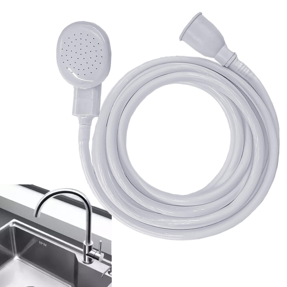 13.12Ft Sink Spray Hose Faucet Sprayer, Handheld Shower Head For Bathing Baby, Pets, Washing Hair, Rinsing Vegetables 6482260895277