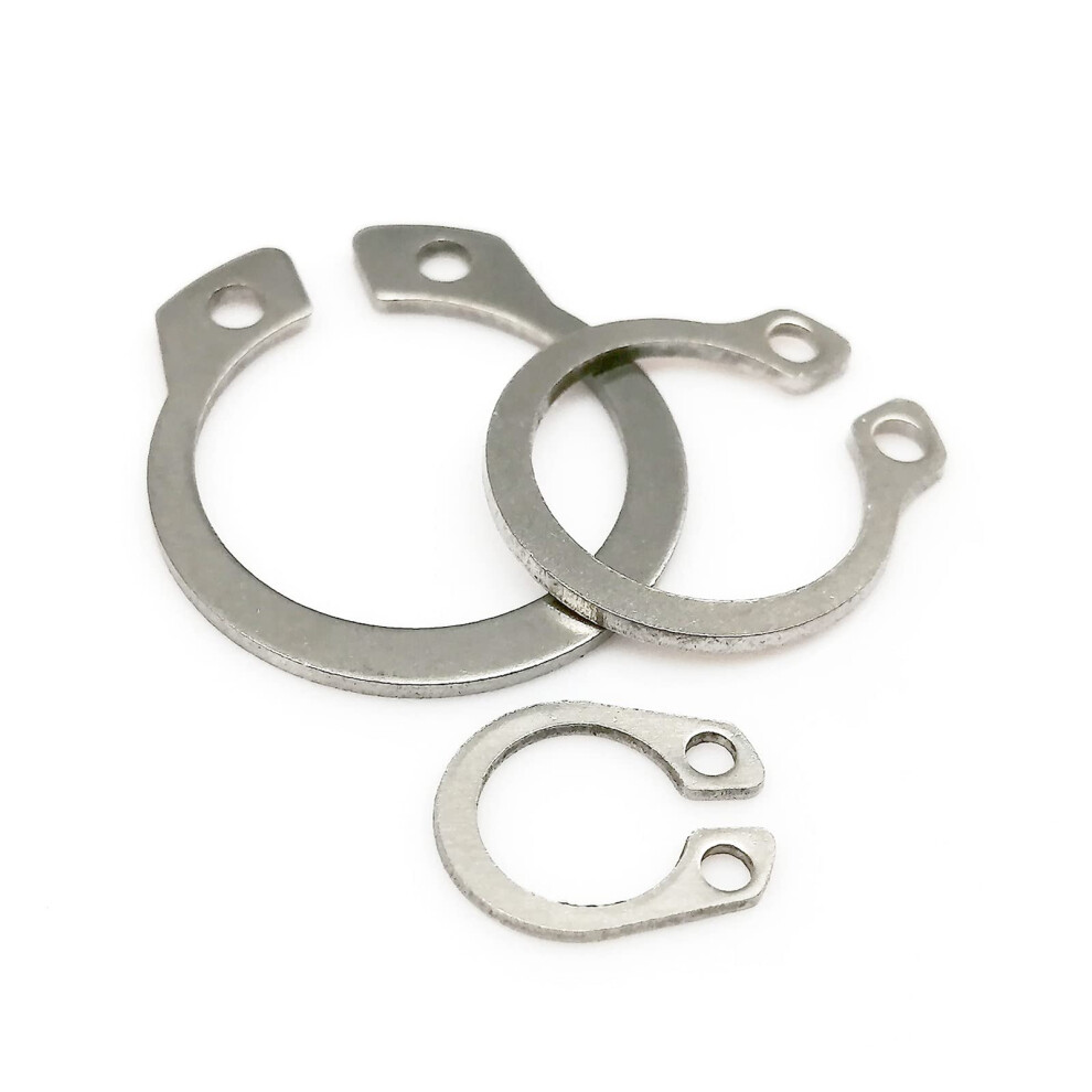 M3 To M40 Gb894 304 Stainless Steel External Circlip Retaining Clip Ring, 10/25/50Pcs, Inner Diameter M35, Manganese Steel 6447073880599
