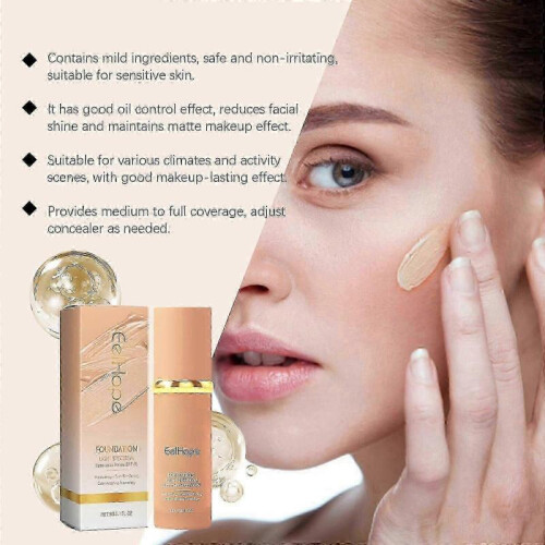 Eelhope Temperature Change Liquid Foundation Natural Light And Thin Concealer And Moisturizer Liquid Foundation Rejuvenating 2